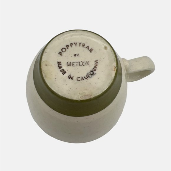 Metlox Poppytrail Provincial Fruit Green Cup & Saucer California USA - Picture 6 of 6